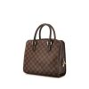 Bolso de mano Louis Vuitton Triana en lona a cuadros marrón y cuero marrón - 00pp thumbnail