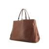 Bottega Veneta Rugiada handbag in brown braided leather - 00pp thumbnail