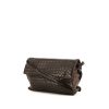 Bottega Veneta Messenger bag worn on the shoulder or carried in the hand in brown braided leather - 00pp thumbnail