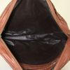 Bolso para llevar al hombro Bottega Veneta en cuero trenzado marrón y ante marrón - Detail D3 thumbnail