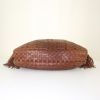 Bottega Veneta shoulder bag in brown braided leather and brown suede - Detail D5 thumbnail