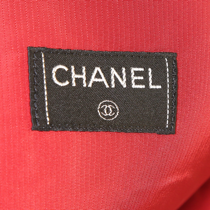 Portaordenador Chanel en lona negra - Detail D3