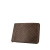 Bolsito de mano Louis Vuitton Poche-documents en lona Monogram marrón - 00pp thumbnail