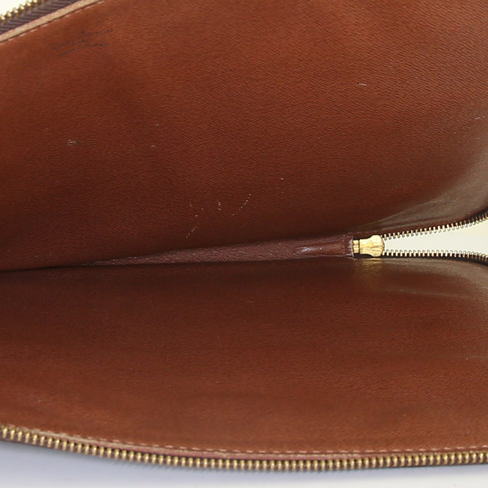 Bolsito de mano Louis Vuitton Poche-documents en lona Monogram marrón - Detail D2
