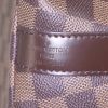 Borsa da viaggio Louis Vuitton Weekender Beaubourg in tela cerata con motivo a scacchi marrone e pelle lucida marrone - Detail D3 thumbnail