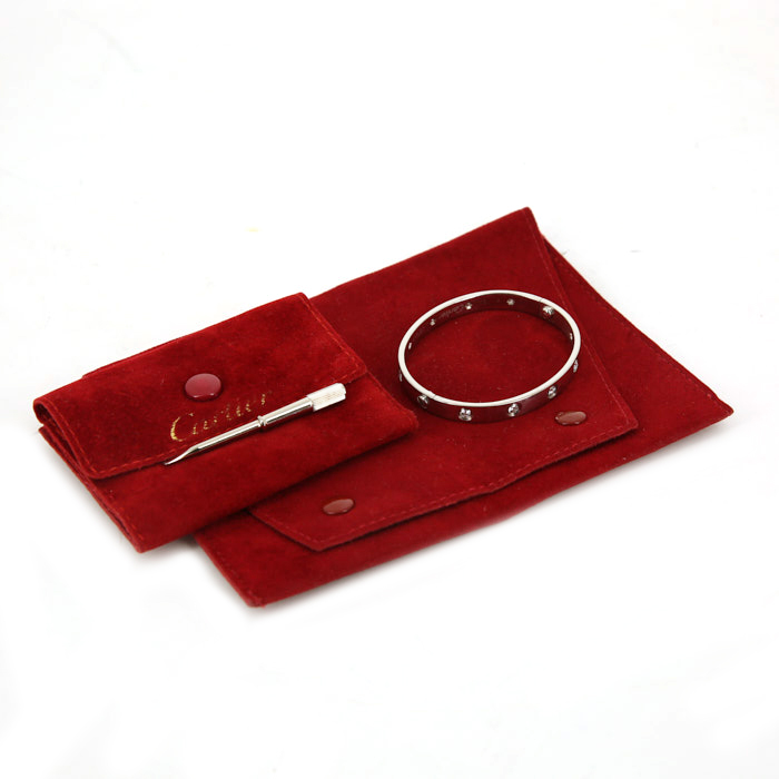 Bracciale Cartier Love 10 diamants in oro bianco e diamanti - Detail D2