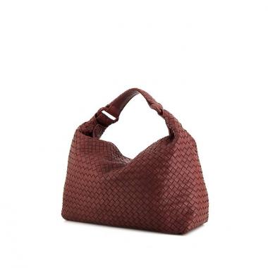 Bottega Veneta Sloane handbag in burgundy intrecciato leather