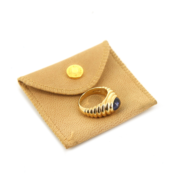 Bulgari 1990's ring in yellow gold and cordierite - Detail D2