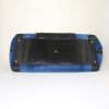 Chloé Alice large model handbag in blue suede and black leather - Detail D4 thumbnail