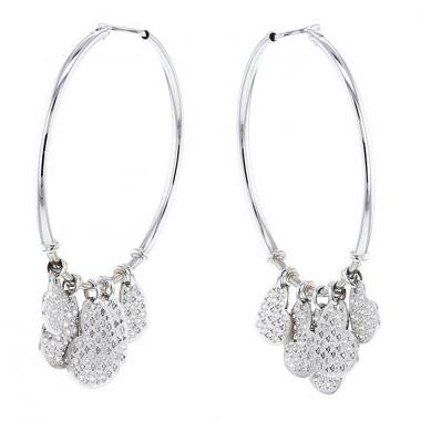 Orecchini a cerchio Dior Coeurs Légers in oro bianco e diamanti