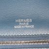 Borsa Hermès Birkin Ghillies in tela grigia e pelle Swift blu - Detail D3 thumbnail