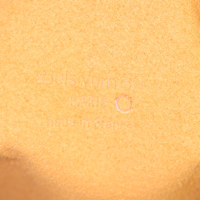 Louis Vuitton Baggy small model shoulder bag in blue monogram denim canvas and natural leather - Detail D3