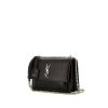 Saint Laurent Sunset shoulder bag in black grained leather - 00pp thumbnail