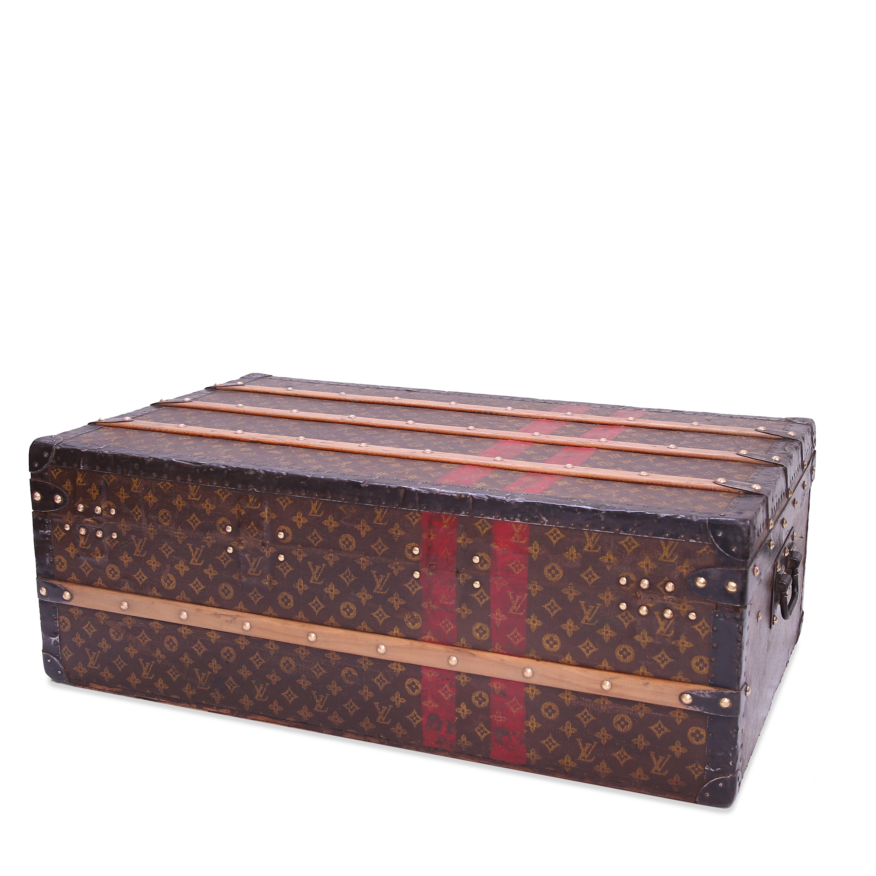 Baul Louis Vuitton Malle Cabine en lona Monogram y madera - Detail D1