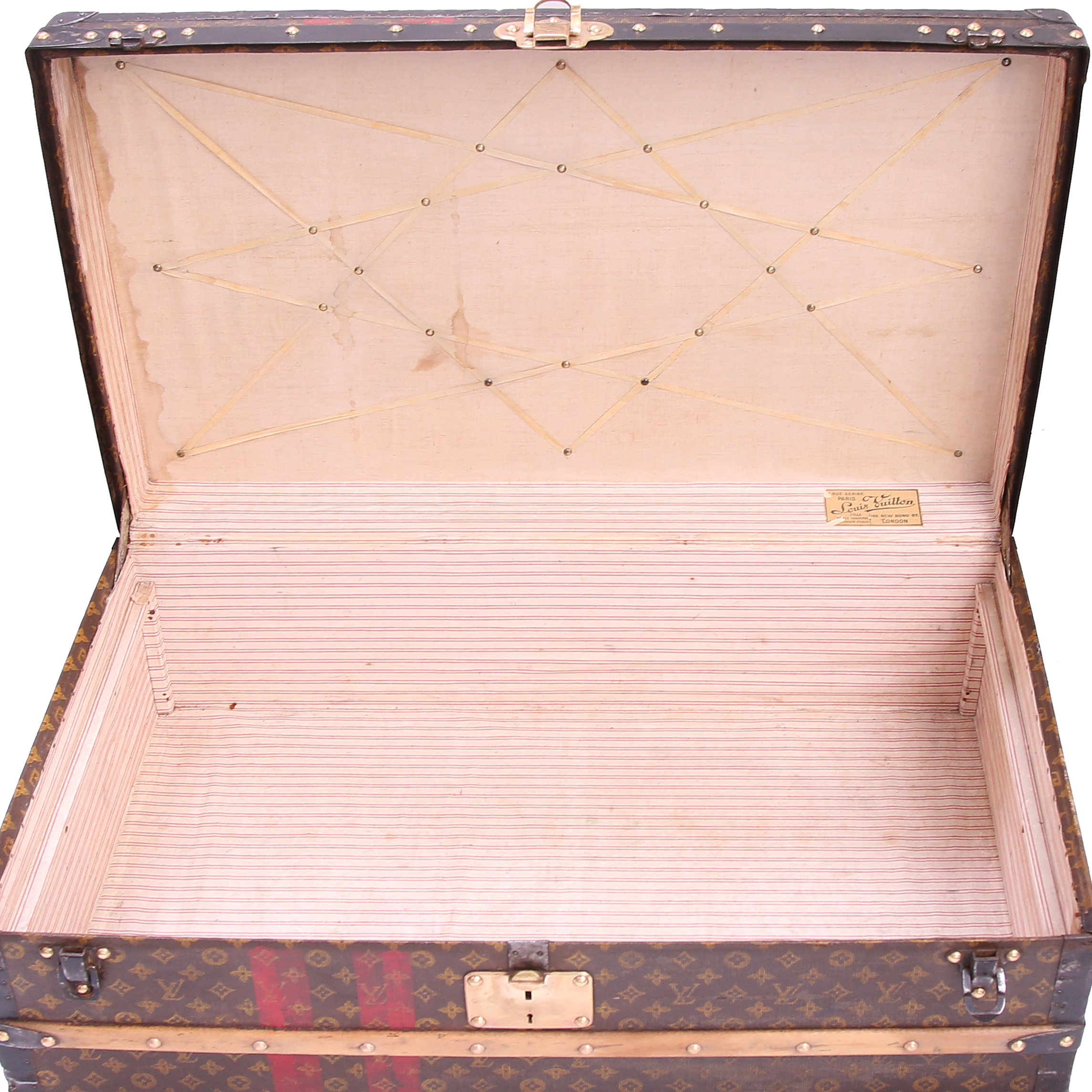 Baul Louis Vuitton Malle Cabine en lona Monogram y madera - Detail D3