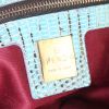 Fendi Baguette handbag in white furr and blue water snake - Detail D3 thumbnail
