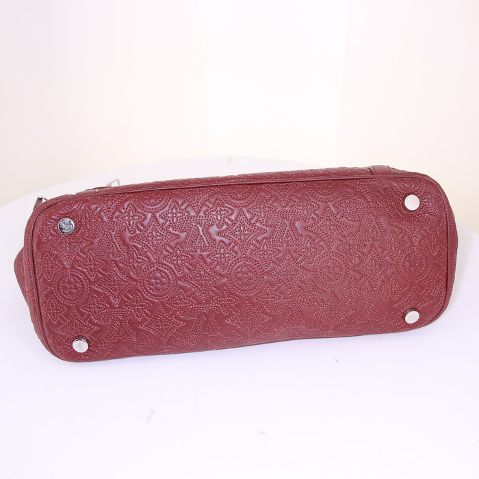 Borsa Louis Vuitton Ixia in pelle monogram bordeaux - Detail D5