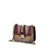 Valentino Garavani Rockstud Lock handbag in burgundy, grey, beige and brown multicolor leather - 00pp thumbnail