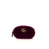 Gucci GG Marmont clutch-belt in purple quilted velvet - 360 thumbnail