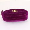 Gucci GG Marmont clutch-belt in purple quilted velvet - Detail D5 thumbnail