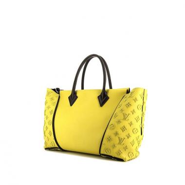 Bolso Cabás Louis Vuitton Tote W en cuero amarillo y marrón