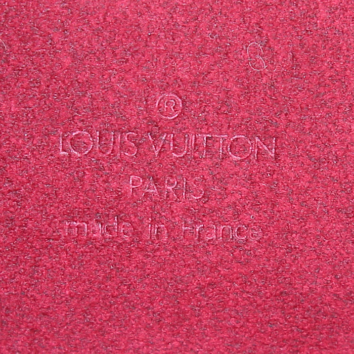 Borsa Louis Vuitton Trouville in tela monogram multicolore bianca e pelle naturale - Detail D3