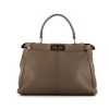Fendi Peekaboo handbag in taupe leather - 360 thumbnail