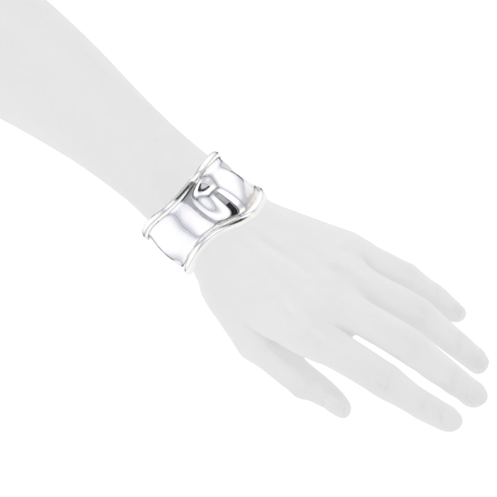 Tiffany & Co Bone medium model cuff bracelet in silver - Detail D1
