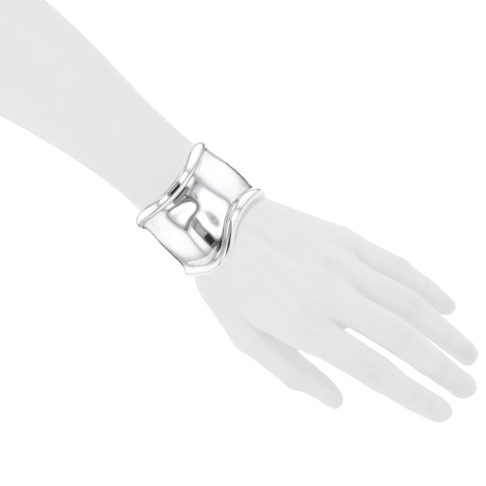 Tiffany & Co Bone large model cuff bracelet in silver - Detail D1