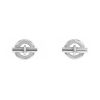 Paire de boucles d'oreilles Hermes Chaine d'Ancre en argent - 00pp thumbnail