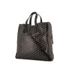Goyard Voltaire shopping bag in black monogram canvas and black leather - 00pp thumbnail
