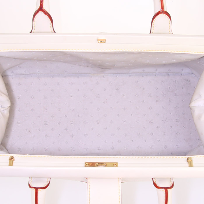 Bolso de mano Louis Vuitton L'Ingénieux en cuero suhali blanco - Detail D2