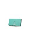 Billetera Hermès Béarn en cuero box azul - 00pp thumbnail
