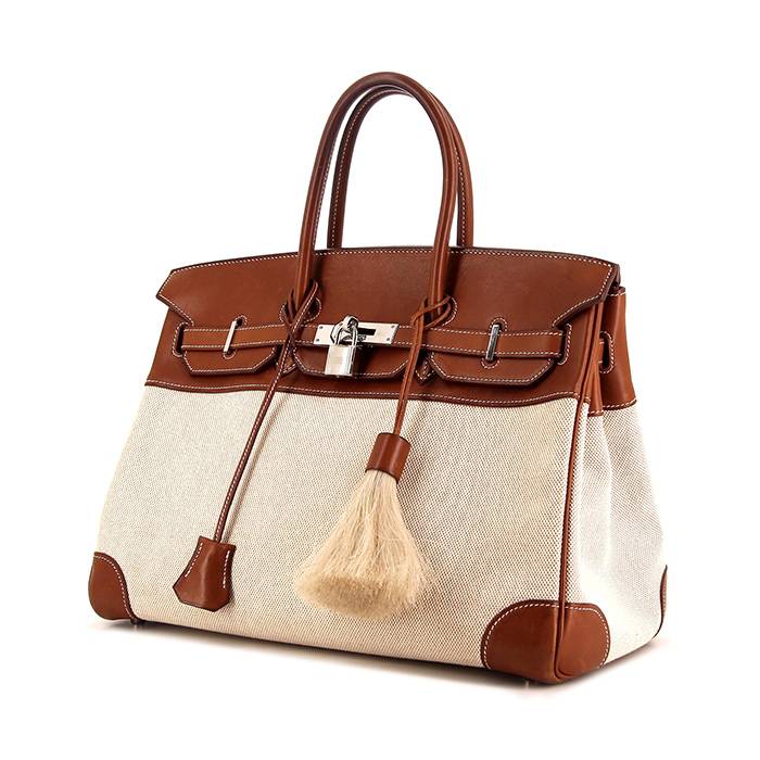 Hermes Birkin Canvas and Leather 35 at 1stDibs