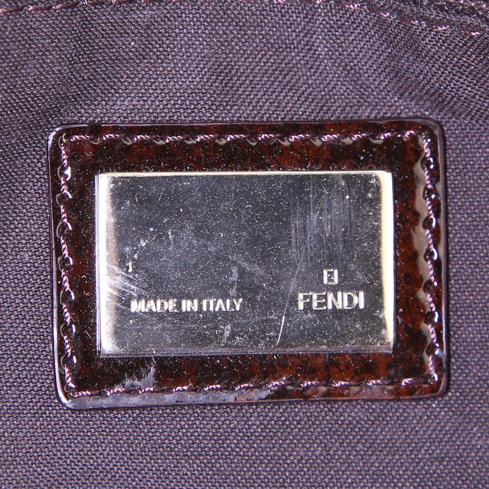 Borsa da spalla o a mano Fendi Big Mama in puledro leopardato e pelle nera - Detail D3