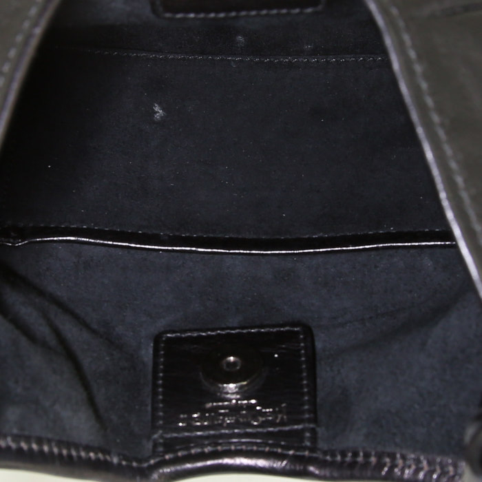 Borsa Yves Saint Laurent Mombasa in pelle nera - Detail D2