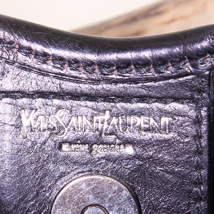 Borsa Yves Saint Laurent Mombasa in pelle nera - Detail D3