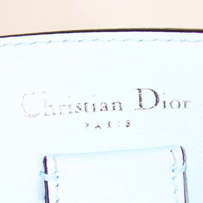 Dior Diorissimo medium model handbag in yellow leather - Detail D4
