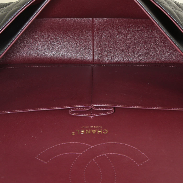 Borsa Chanel Timeless jumbo in pelle martellata nera - Detail D3