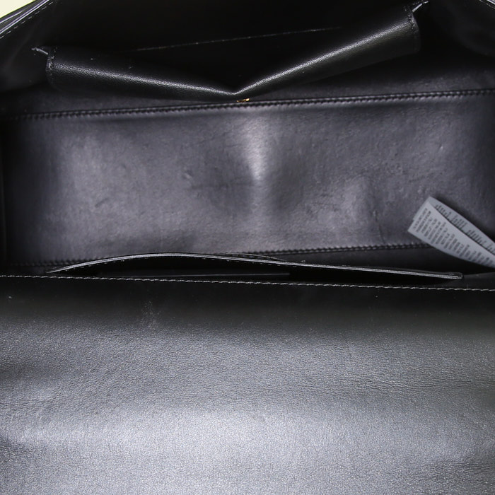 Bolso de mano Versace Icone en cuero negro - Detail D2