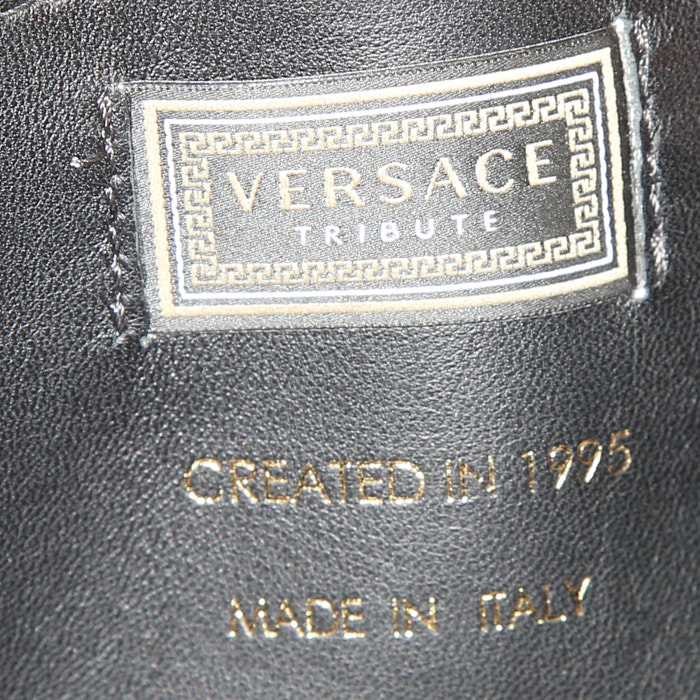 Versace Icone handbag in black leather - Detail D4