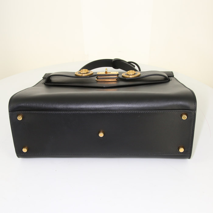 Versace Icone handbag in black leather - Detail D6