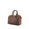 Bolso de mano Louis Vuitton Speedy 25 cm en lona a cuadros ébano y cuero ébano - 00pp thumbnail