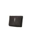 Saint Laurent College pouch in black chevron quilted leather - 00pp thumbnail