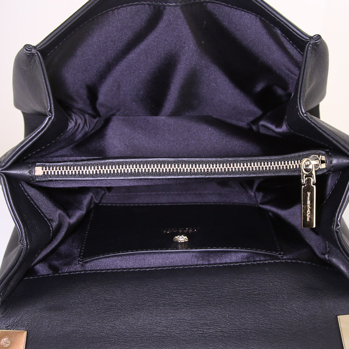 Borsa a tracolla Versace Palazzo Empire in pelle nera - Detail D3