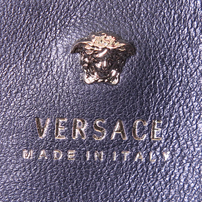 Borsa a tracolla Versace Palazzo Empire in pelle nera - Detail D4