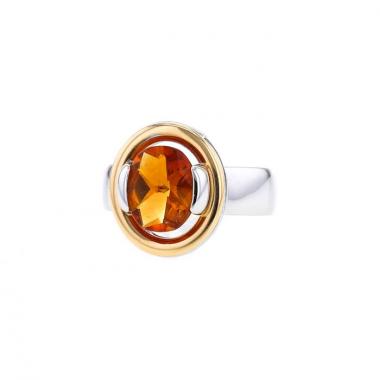 Poiray Ma Préférence ring in white gold,  yellow gold and colored stones