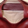 Hermes Nouméa shoulder bag in burgundy grained leather - Detail D2 thumbnail