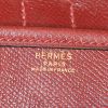 Hermes Nouméa shoulder bag in burgundy grained leather - Detail D3 thumbnail