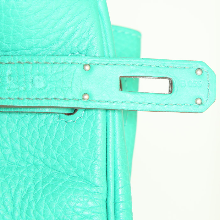 Borsa Hermes Kelly 35 cm in pelle togo verde - Detail D5